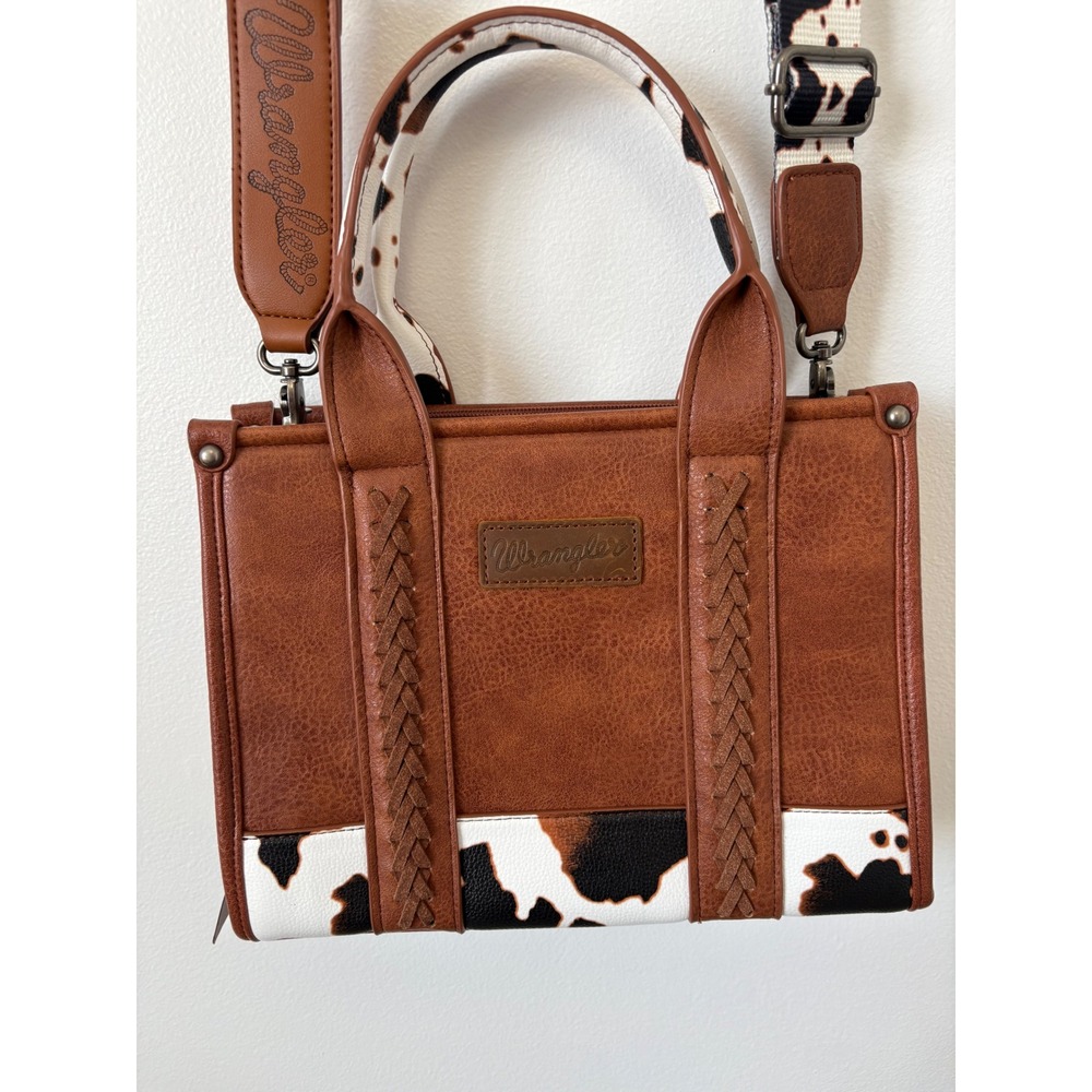 Montana West Wrangler Cow Print Crossbody Small Tote – NWT - Picture 4 of 10